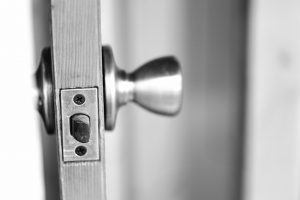 close up of a door and lock